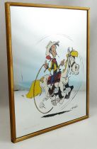 Lucky Luke - Miroir Imprimé 25x20cm - Luke sur Jolly Jumper - Dargaud 1983