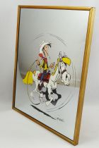 Lucky Luke - Miroir Imprimé 25x20cm - Luke sur Jolly Jumper - Dargaud 1983