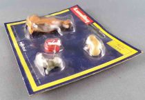 Lundby of Sweden # 1290 - 3 Dogs & Bowl with Bone Dolls House Furniture Mint on Card