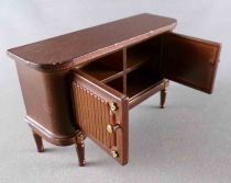 Lundby of Sweden # 9402 - Classic Dining Room Wooden Table + 2 Chairs + Sideboard Dolls House Furniture