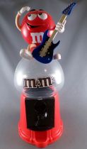 M&M\'s Candy Dispenser - Red with Electric Guitar on Red Counter Top Dispenser