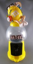 M&M\'s Candy Dispenser - Yellow Sipping Coktail  on Yellow Counter Top Dispenser