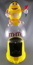 M&M\'s Candy Dispenser - Yellow with Roses on Yellow Counter Top Dispenser