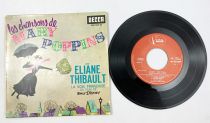 Mary Poppins - Disque 45T Decca - Les Chansons de Mary Poppins (Eliane Thibault)