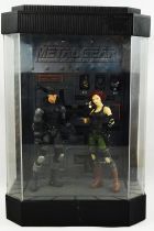 Metal Gear Solid - McFarlane Toys - Solid Snake & Meryl Silverburgh (loose with fishtank box)