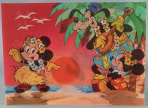 Mickey and Friends - 3D Animated Post Card - Minni Mickey and Dingo in Polynesian Holidays