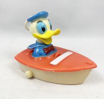  Mickey and Friends - Pull-Ring Plastic Toy - Donald Duck in Boat (Tricky Rider T.M.)