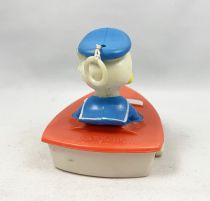  Mickey and Friends - Pull-Ring Plastic Toy - Donald Duck in Boat (Tricky Rider T.M.)