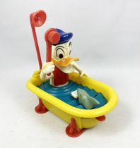 Mickey and Friends - Vintage Plastic Animated Figure - Donald Duck in his Bathtub