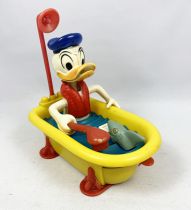 Mickey and Friends - Vintage Plastic Animated Figure - Donald Duck in his Bathtub