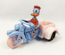 Mickey and Friends - Vintage Plastic Figure - Donald Duck in Motorbike