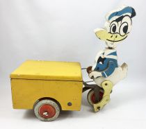 Mickey and friends - Wooden Pull-up Toy - Donald Duck and Huey in Addbike