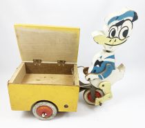 Mickey and friends - Wooden Pull-up Toy - Donald Duck and Huey in Addbike