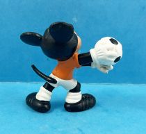 Mickey et ses amis - Figurine PVC Bully 1985 - Mickey Footballeur (Gardien) orange