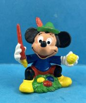 Mickey et ses amis - Figurine PVC Bully 1985 - Mickey peignant des oeufs de Pâques