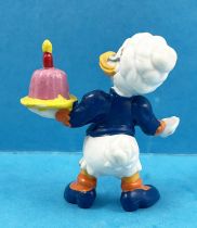 Mickey et ses amis - Figurine PVC Bully 1986 - Grand Mère Donald avec gateau d\'anniversaire