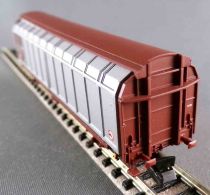 Minitrix 11484 Ech N Sncf Wagon Parois Coulissantes 2 Essieux Habillns 01 87 245 7 006-6 Marron TBE Blister