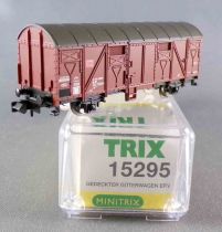 Minitrix 15295 Ech N Db Wagon Couvert 2 Essieux Gs216 Marron Neuf Boite