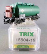 Minitrix 15420-19 N Scale Db Tank Wagon 4 Axles & Breakman\'s Cab Green DEA 580 950 MIB