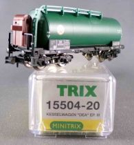 Minitrix 15420-20 Ech N Db Wagon Citerne à Bogies & Guérite Vert DEA 580 963 Neuf Boite