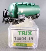 Minitrix 15504-18 Ech N Db Wagon Citerne à Bogies Vert DEA Neuf Boite