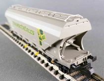 Minitrix 15667-09 N Scale Sncf Grain Hopper Wagon with Bogies Transcéréales Mint in Box