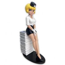 Natacha Hôtesse de l\'Air \ Stack of Albums\  - 9inch Resin Statue - Collectoys