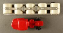 Norev Micro Miniature  522 Ho 1:86 Red Unic ZU 120 Truck with France Lait Milk Containers Trailer