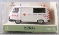 Norev Micro Miniature 472107 Ho 1/87 Peugeot J9 Ambulance Croix Rouge Française Neuf Boite