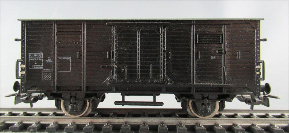 Piko Ho Sncf Covered Wagon 2 Axles L 460251 Dark Brown Ep III No Box