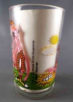 Pink Panther - Amora mustard glass 1983 - Pink Golfing with Eggs