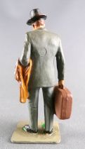 Plastic Figure 54mm - Footed Civilian Standing with Suitcase