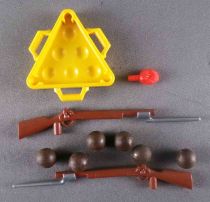 Playmobil - Harbour Guard - 2 Rifles with Bayonnette + Ammo & Box for Canon + Red Feather for Hat