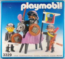 Playmobil 3329 - Knights (1986) - Mounted Knight & Squires Complete Boxed