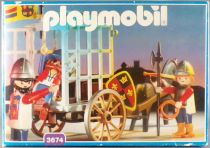 Playmobil 3674 - Moyen Age - Transport de Prisonnier Complet en Boite 1993