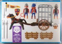 Playmobil 3674 - Moyen Age - Transport de Prisonnier Complet en Boite 1993