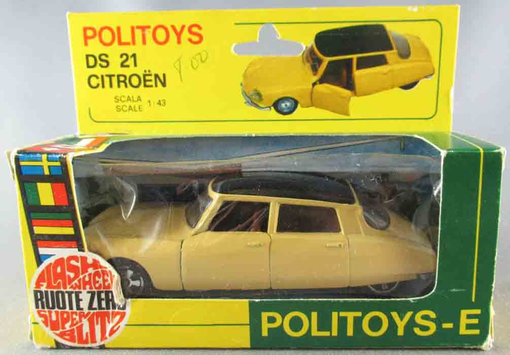 Politoys E Export 545 Citroën DS 21 Yellow Mint in Box 1 43