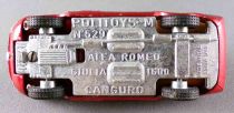 Politoys-M N° 529 Alfa Romeo Giulia 1600 Canguro Rouge Métallisé sans Boite 1/43