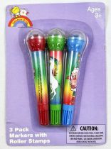 Rainbow Brite - 3-Pack Markers with Roller Stamps - Innovative Design (2010)