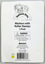 Rainbow Brite - 3-Pack Markers with Roller Stamps - Innovative Design (2010)