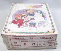 Rainbow Brite / Iridella - Lot de 10 Cahiers Scolaires (15x20.5cm) Modèle B (cellophané) - Mattel / Hallmark 1986