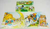 Rainbow Brite - Jeu de Puzzle-Cubes en bois - Eichhorn Allemagne 1983