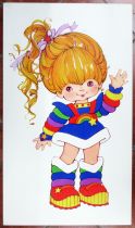 Rainbow Brite - Lithographie sur toile et cadre en bois 84x49x2cm Blondine - Hallmark 1983