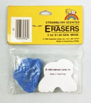 Rainbow Brite - Strawberry Scented Erasers - Ambassador 1983