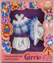 Raynal 795510 - Carrie\'s Outwear Panoply - White & Blue Skirt Panties Top Crossed Straps Set MIB