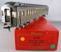 Rivarossi 2743 Ho Santa Fe Coach Car 1464 Green Full Interior MIB