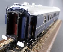 Rivarossi Altaya Ho Ciwl Dining Car 3348D Blue with Interior + Passengers + Lighting Jouef Chassis Simplon Orient Express no Box