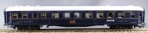 Rivarossi Altaya Ho Ciwl Dining Car 3348D Blue with Interior + Passengers + Lighting Jouef Chassis Simplon Orient Express no Box