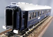 Rivarossi Altaya Ho Ciwl Dining Car 3348D Blue with Interior & Passengers Simplon Orient Express