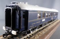 Rivarossi Altaya Ho Ciwl Dining Car 3348D Blue with Interior & Passengers Simplon Orient Express